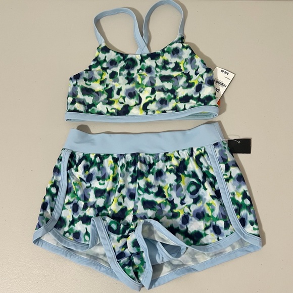ID Ideology Little Girls Blurred Floral Bikini 2-Pc. Swimwear Set Size Small - Picture 3 of 9